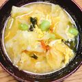 もたいФωФ's cooksnap of when they made 時短★トマトとキャベツの味噌汁.