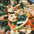 クックLA8KSZ☆'s cooksnap of when they made ちぢみほうれん草と豚肉の卵炒め.