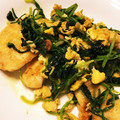 Aminor☆'s cooksnap of when they made 鶏むねとほうれん草の卵バター炒め☆.