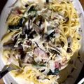 のんけんな's cooksnap of when they made 牛乳で簡単☆きのこのクリームパスタ♫.