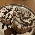 kittymam08's cooksnap of when they made ふわふわココアスフレパンケーキ.