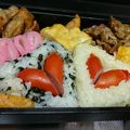 こうたけ母ちゃん's cooksnap of when they made 簡単キャラ弁・デコ弁♡ハートおにぎり♡♡.