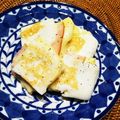 ｊｏｃｏｍｏｍｏｌａ's cooksnap of when they made 白はんぺんのハムマヨチーズ焼き.