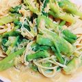 kiwami3's cooksnap of when they made トロロ長芋カルボナーラ風パスタ.