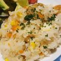 waka-87's cooksnap of when they made 炊飯器で簡単☆シーフードピラフ.