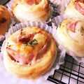 ちゃぁきぃぬ's cooksnap of when they made 簡単惣菜パン『ハム＆チーズ』.