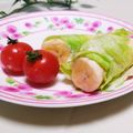 めみたん☆'s cooksnap of when they made レタスの外葉でバナナ巻き.