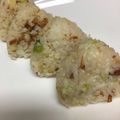 yummy?'s cooksnap of when they made 焼き鳥缶でちゃちゃっと ねぎま風おにぎり.