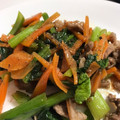 まゆまルイ's cooksnap of when they made 小松菜と豚肉のオイスターソース炒め.
