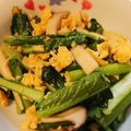 クックJMXHYH☆'s cooksnap of when they made 小松菜とエリンギのガーリック卵炒め 簡単.