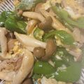 みぽちととしき's cooksnap of when they made めんつゆで簡単！ピーマンと豚肉の卵炒め.