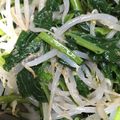 ちゃぎー's cooksnap of when they made ＊カブの葉ともやしのナムル＊.