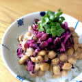 hiroerico's cooksnap of when they made しば漬けと納豆の和え物をのせて.