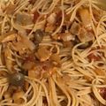 ココキキララ's cooksnap of when they made いつもの食材でパスタ！アマトリチャーナ.