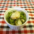 龍青空ママ's cooksnap of when they made ベビーホタテとめかぶ・きゅうりの酢の物♪.