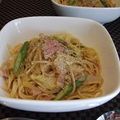 kikiny's cooksnap of when they made 卵黄消費レシピ！和風deカルボナーラ.