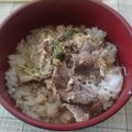 かほたくhy's cooksnap of when they made 牛とじ丼（牛丼アレンジ）.
