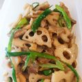 大福まめ子's cooksnap of when they made 豚肉とレンコンの柚子胡椒炒め.