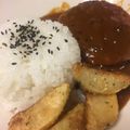 オバケくちびる's cooksnap of when they made ハンバーグカレー.