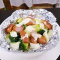 ともりん修業中's cooksnap of when they made シャウとポテトのホイル焼きフォンデュがけ.