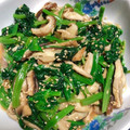 JJnomom's cooksnap of when they made ホウレン草と椎茸の生姜じょうゆ和え.
