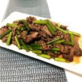 皿洗いパパ's cooksnap of when they made ニンニクの芽と牛肉の焼肉.