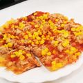 haruboomam's cooksnap of when they made ピザ生地不要！れんこんピザ.