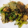 yuka_bg's cooksnap of when they made 豚肉と油揚げのレタス味噌炒め.