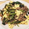 うずらのこ's cooksnap of when they made 牛肉ほうれん草のマスタード卵炒め.