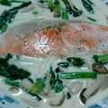 nao-u's cooksnap of when they made 鮭ときのこ、ほうれん草のクリーム煮.
