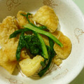 クックIT3JHF☆'s cooksnap of when they made 簡単！うすあげと水菜炒め.