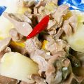 きりんのもにゃ。's cooksnap of when they made 砂肝と長ネギのコンフィ.