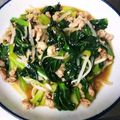 チャマリリン's cooksnap of when they made ターツァイ挽肉炒め.