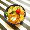 komutatata's cooksnap of when they made クマちゃん弁当♡そぼろ♡簡単♡キャラ弁.