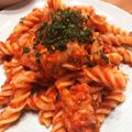 ちーろ５'s cooksnap of when they made 鯖缶でネジネジ(フジッリ)トマトパスタ♪.