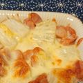 とりづくし's cooksnap of when they made 白菜とウインナーのチーズ焼き.