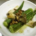由芽15's cooksnap of when they made オクラのアヒージョ.
