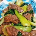 norigen116's cooksnap of when they made 牛肉カルビとチンゲン菜の炒めもの.
