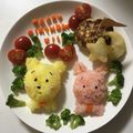 のんぴ　＾＾ω）＊'s cooksnap of when they made キャラ弁♪プーさん&ピグレットツムツム風.