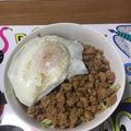 クックSB7K4U☆'s cooksnap of when they made キャベツと鶏そぼろの月見のせ丼☆.
