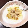 ♡кауо♡'s cooksnap of when they made りんご蜂蜜ヨーグルトにきな粉のせ.