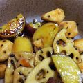 ちろまる0405's cooksnap of when they made ✱鶏肉さつまいも・れんこんの甘辛照り焼き.