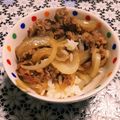 クックEO87OG☆'s cooksnap of when they made ★簡単★吉野家風牛カルビ丼★.
