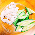 ☆かつもも☆'s cooksnap of when they made 簡単おかず♪ささみと胡瓜の胡麻つゆ.