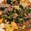 細雪里's cooksnap of when they made 小松菜と卵の豚肉炒め ピリ辛Ver..