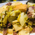 クック8J0LFQ☆'s cooksnap of when they made 厚揚げと豚と白菜時短甘辛炒め.