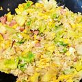 ※Kei's cooksnap of when they made レタスとハムのチャーハン♪.