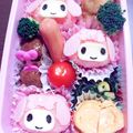 ちゃんひー☻'s cooksnap of when they made キャラ弁☆真ん丸おにぎりのマイメロちゃん.