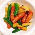 おかぶ〜ま's cooksnap of when they made じゃが芋スナップえんどうのスパイシー炒め.
