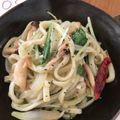 かいや's cooksnap of when they made ツナと水菜の和風パスタ.